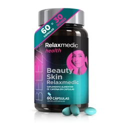 Beauty Skin Cafeína 200mg + Cromo + Óleo de Cártamo e Semente de Uva Metabolismo e Apetite Cápsulas Relaxmedic