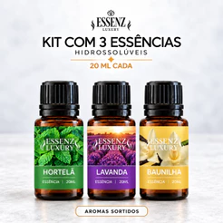 Kit 3 Essências para Difusor Aromatizador | Hidrossolúvel Base água 20ml - Diversos aromas