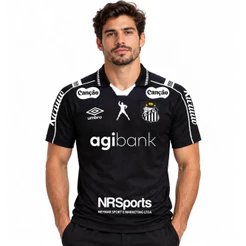 Camisa Santos III Umbro 26/27 Torcedor C/Patrocínio Preto