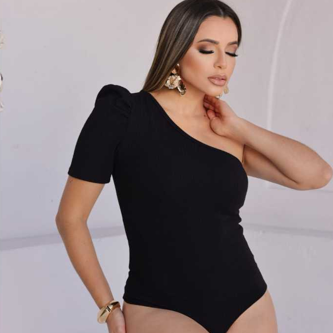 Body Manga Princesa, Tecido anarruga, Manga Bufante, Veste do 38 ao 42, Moda Blogueira, Coladinho.