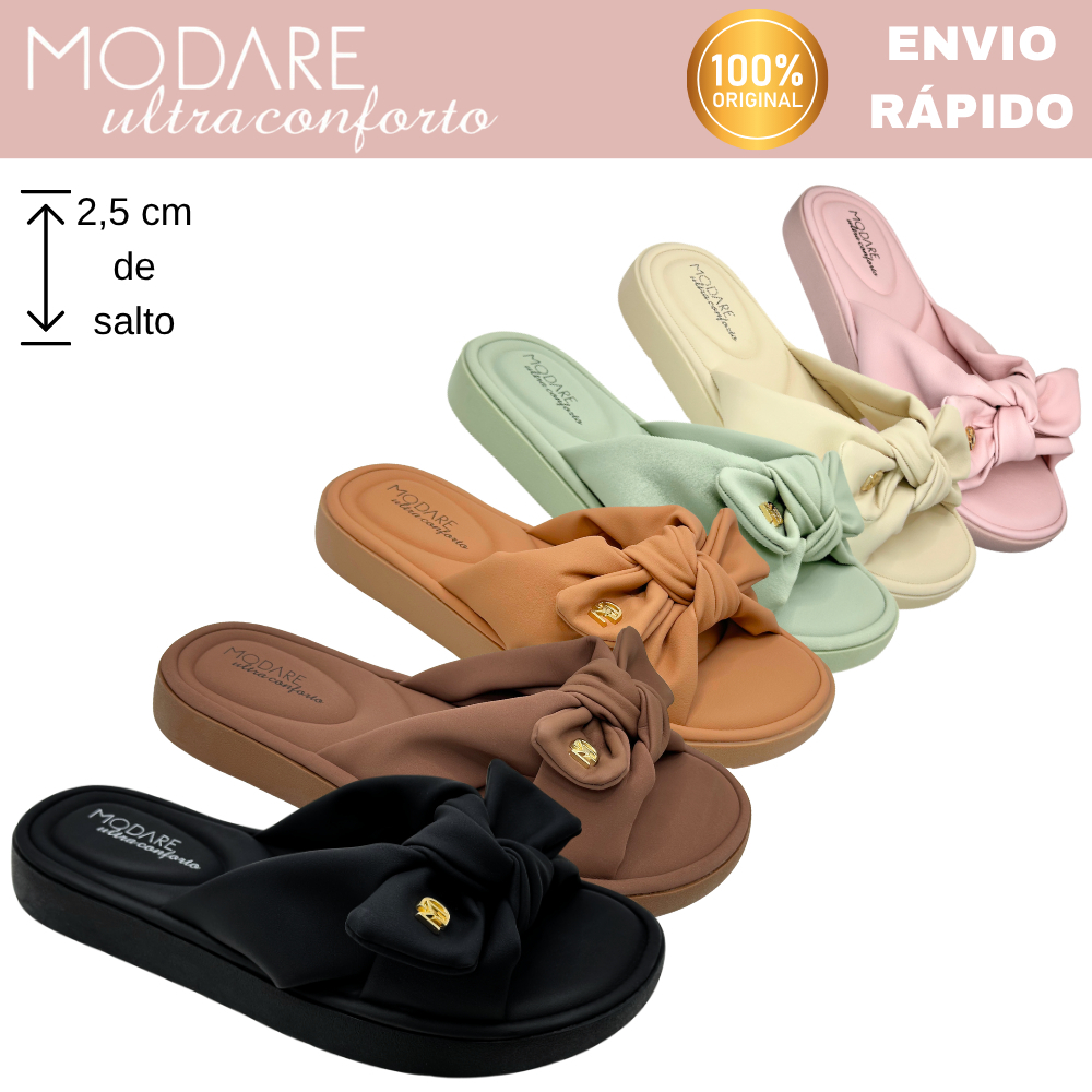 Tamanco Modare 7208.101 2,5cm Flatform Confortável com Design Moderno e Calce Fácil