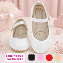 Sapatilha Infantil Menina Verniz Moda Voltas as Aulas Casamento Feminina Batizado 2001 - 20 ao 27