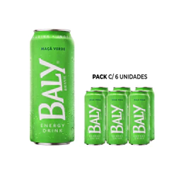 Energético Baly Maçã Verde 473ml Pack 6 Latas