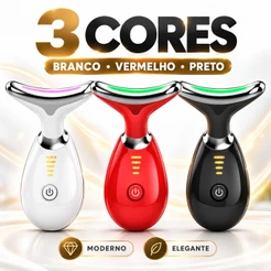 Massageador Facial E Pescoço Led Ems Antienvelhecimento Golfinho.
