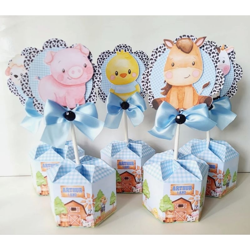 PEGUE E MONTE - Caixinha Sextavada (Centro de Mesa) / Personalizado Festa / Lembrancinhas Infantil Aniversário.