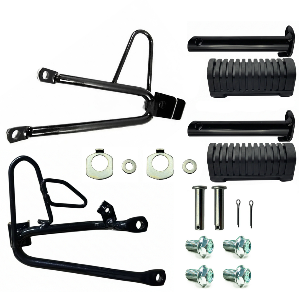 Kit Suporte Pedaleira Bacalhau Nxr Bros EDD 160 2015 a 2024 C/ Pedaleira E Parafusos