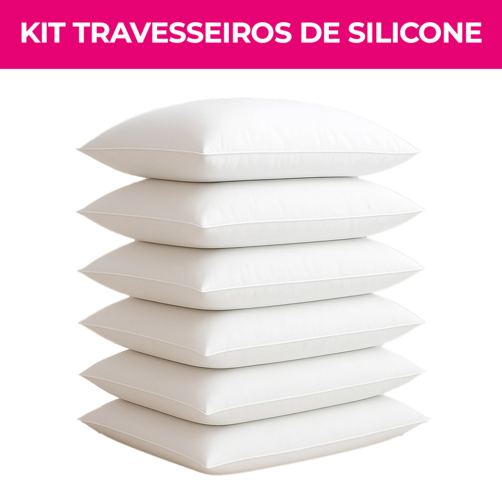 Kit 06, 04 e 02 Travesseiros Plumas de Ganso Macio e Confortável Antialérgico em Oferta na Shopee