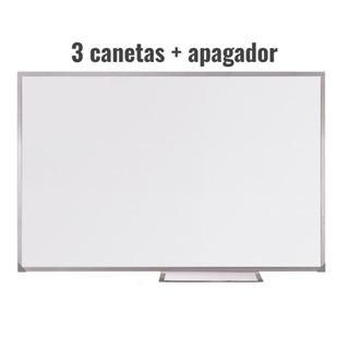 Lousa Quadro Branco Moldura De Aluminio + 3 Canetas e Apagador - Vários Tamanhos em Oferta na Shopee