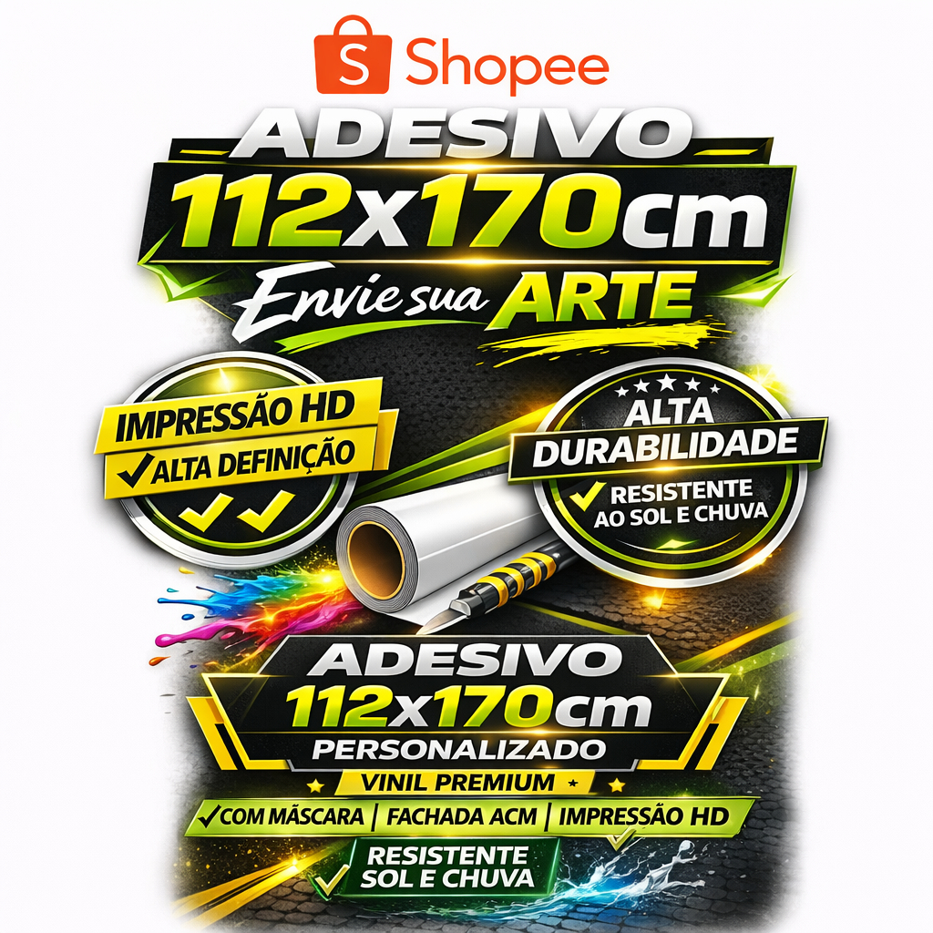 Adesivo Super aderente I Tamanho Premium: 112x170cm I Melhor opção do mercado