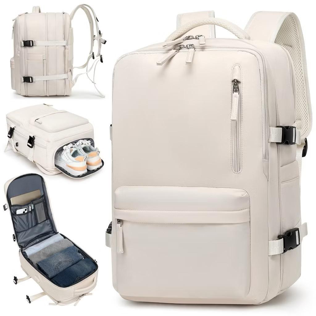 Mochila de Viagem Feminina Multifuncional Reforçada Impermeável Expansível para Notebook em Oferta na Shopee