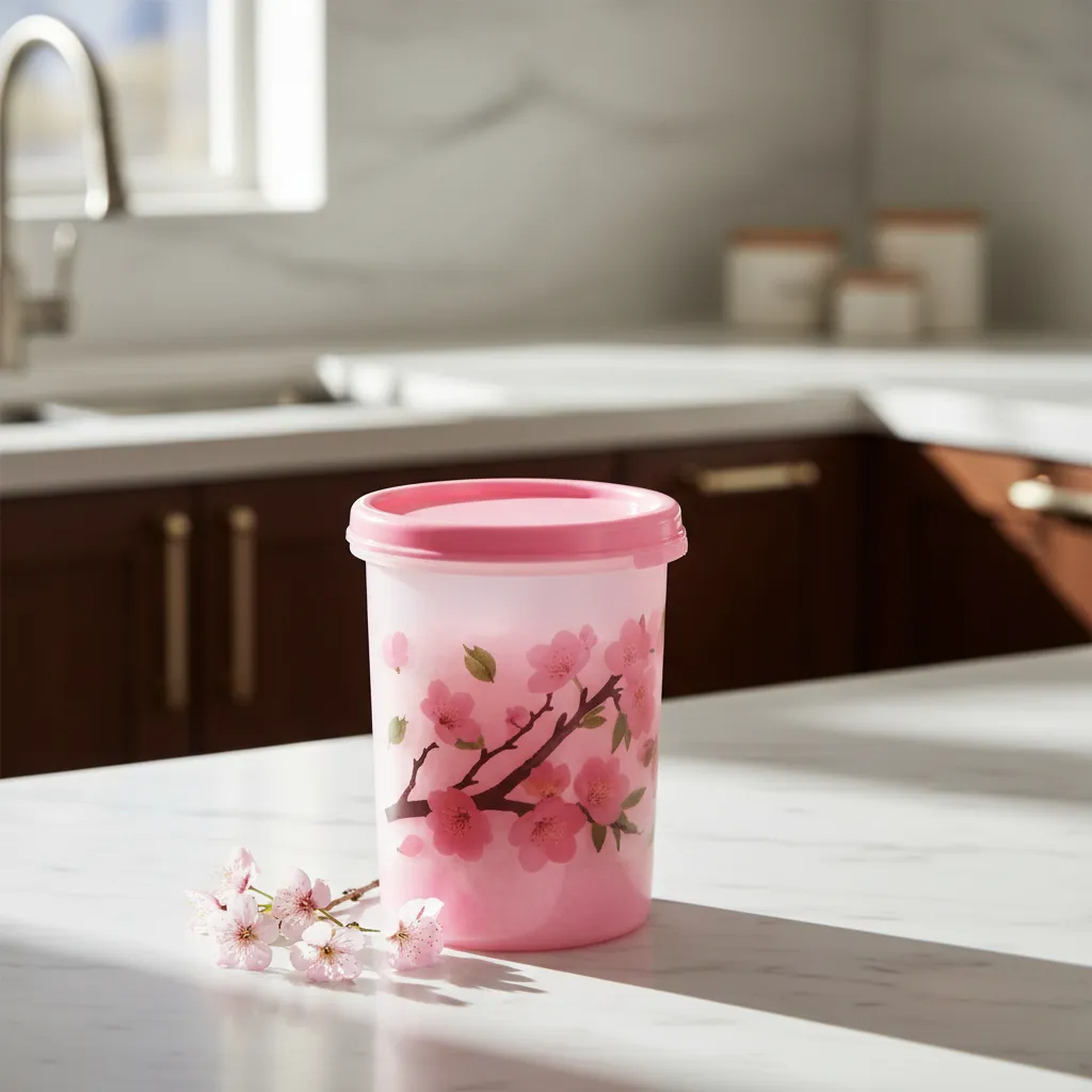 Tupperware Porta Mantimentos Modular Redondo 440ml Flor De Cerejeira