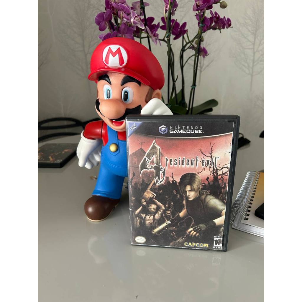 JOGO RESIDENT EVIL 4 GAMECUBE ORIGINAL ESTOJO ORIGINAL