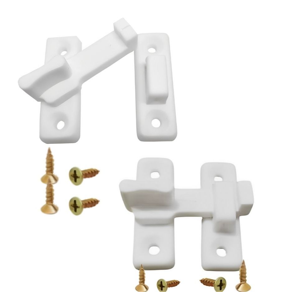 10xTrinco Fecho Tranqueta Plástica P/ Portas Sanfonadas e Janelas 10 peças em Oferta na Shopee