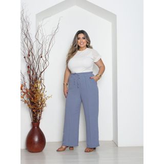 A&D Calça Pantalona Feminino  De Duna Plus Size com bolso em Oferta na Shopee