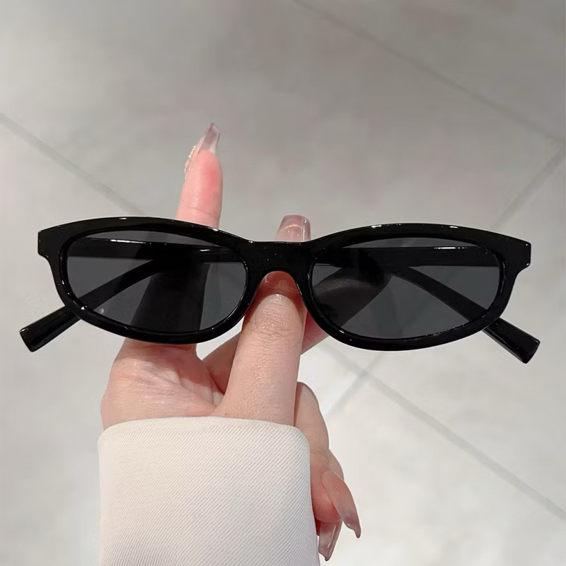 Óculos de Sol Oval Hailey Bieber Virginia Tendencia das Blogueiras Y2K Minimalista Anos 90