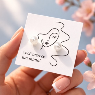 Tags para brinco pérola - Brinde para clientes mimo e lembrancinhas em Oferta na Shopee