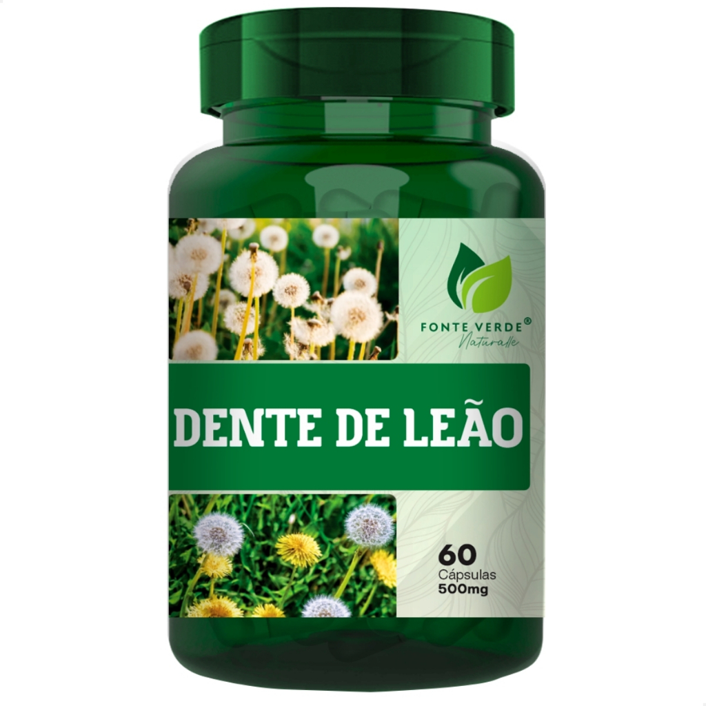 Dente de Leão Puro 100% Natural 60 Cáps  - Fonte Verde em Oferta na Shopee
