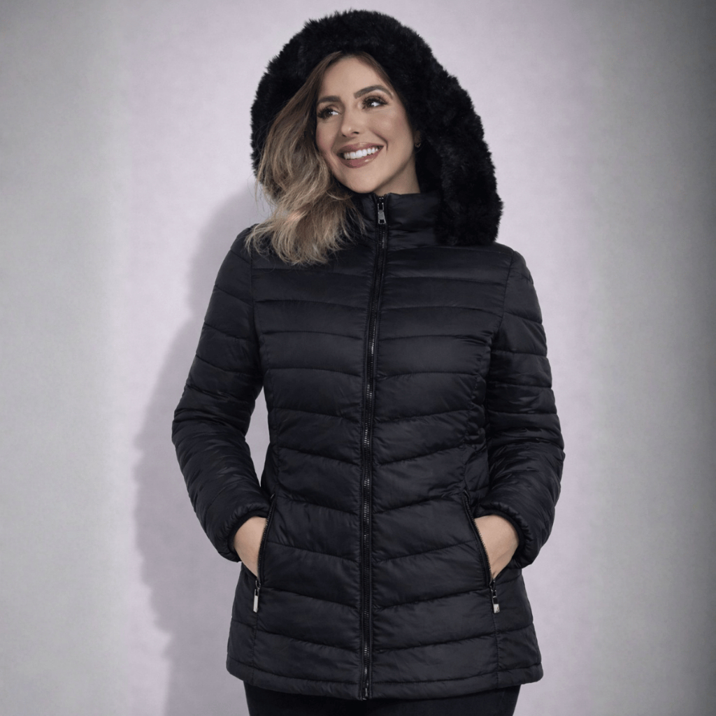 Jaqueta Feminina Nylon Impermeavel Forro Casaco Peluciada Bobojaco Puffer Alongada Capuz Removivel em Oferta na Shopee