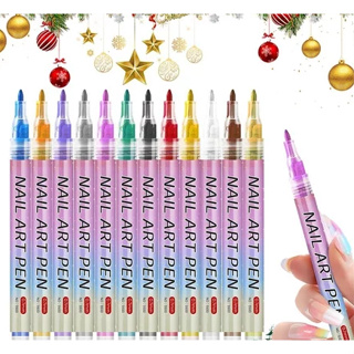 Conjunto De Canetas Para Arte Em Unhas De 12 Cores , 2026 Novos Marcadores De Gel , Caneta De Esmalte De Longa Duração D em Oferta na Shopee