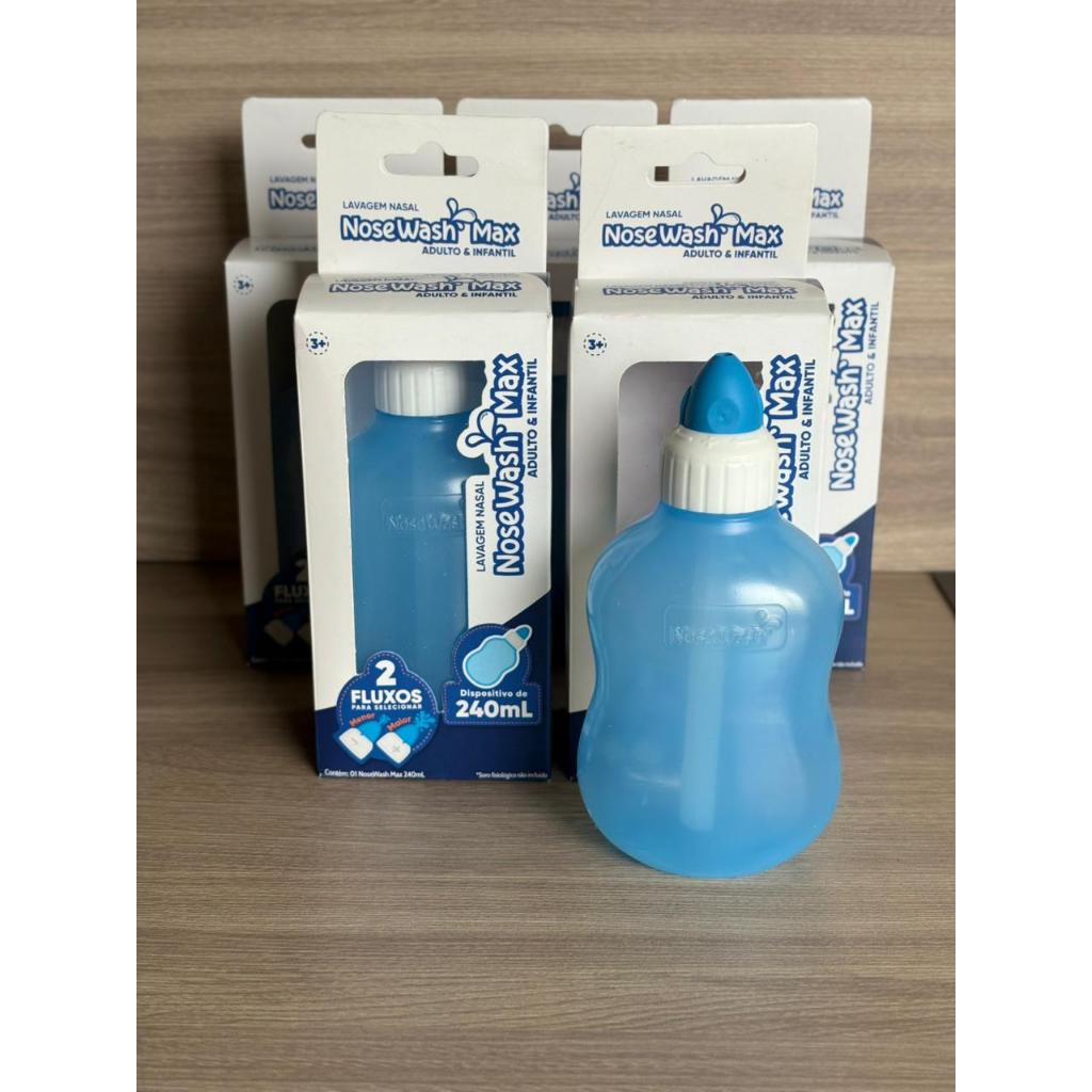 Lavador Nasal NoseWash Max 240ml Adulto e Infantil 2 Fluxos