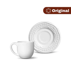 Xícara De Café Com Pires Madeleine Branco 72Ml Porto Brasil
