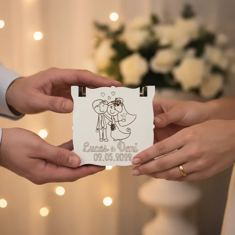 Caixas Lembrancinhas Casamento 5x5x5 Branca Mdf em Oferta na Shopee