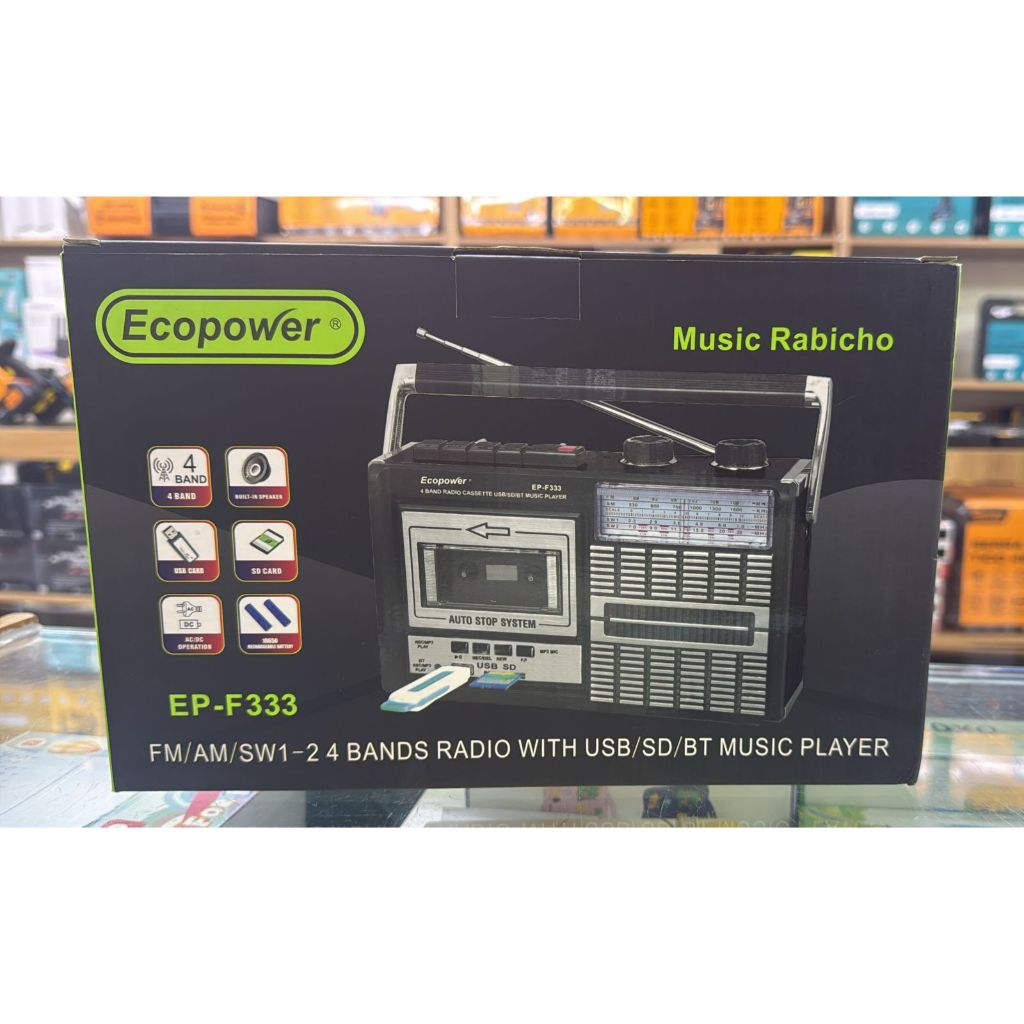 RADIO COM FITA CASSETE USB SD BT FM