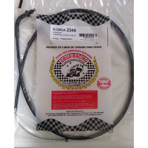Cabo Afogador Honda Cb 450 Dx Grua Racing