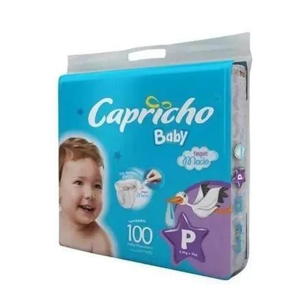 FRALDA DESCARTAVEL CAPRICHO BABY TAMANHO P COM 100UN