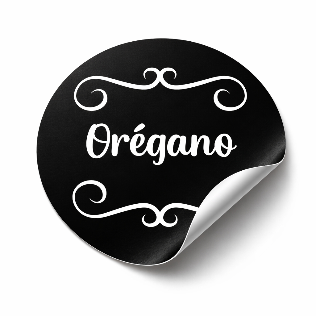 Kit 36 Etiquetas Adesivas para Cozinha | Temperos e Mantimentos | Organizadores de Potes 3,8cm em Oferta na Shopee