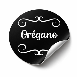 Kit 36 Etiquetas Adesivas para Cozinha | Temperos e Mantimentos | Organizadores de Potes 3,8cm em Oferta na Shopee