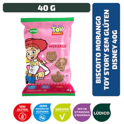 Biscoito Morango Toy Story Sem Glúten Disney 40g - Vegano