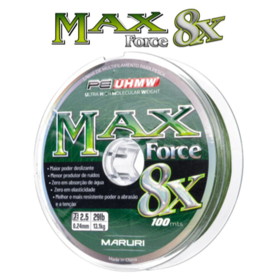 Multifilamento 8x 8fios em polietileno de peso molecular ultra elevado