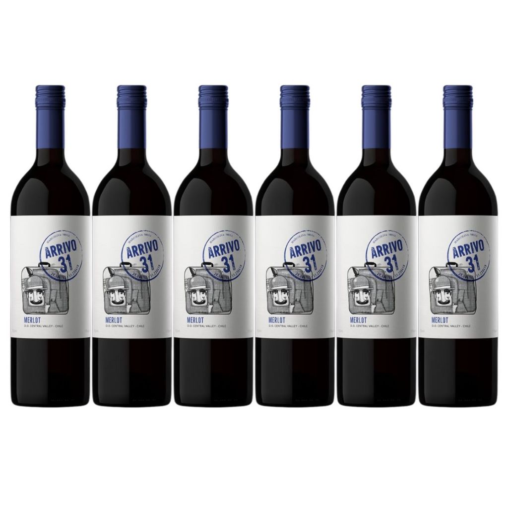 Merlot Vinho Tinto Fino Seco Kit 06 Un Chileno Arrivo 31