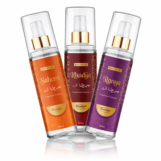 Kit 03 Body Splash Arabe Feminino e Masculino Face Beautiful 200ml
