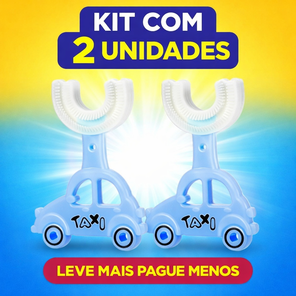 Escova De Dente Sensorial Silicone Flexível Para Crianças Bebês Autistas Formato U 360º para Crianças de 2 a 12 anos
