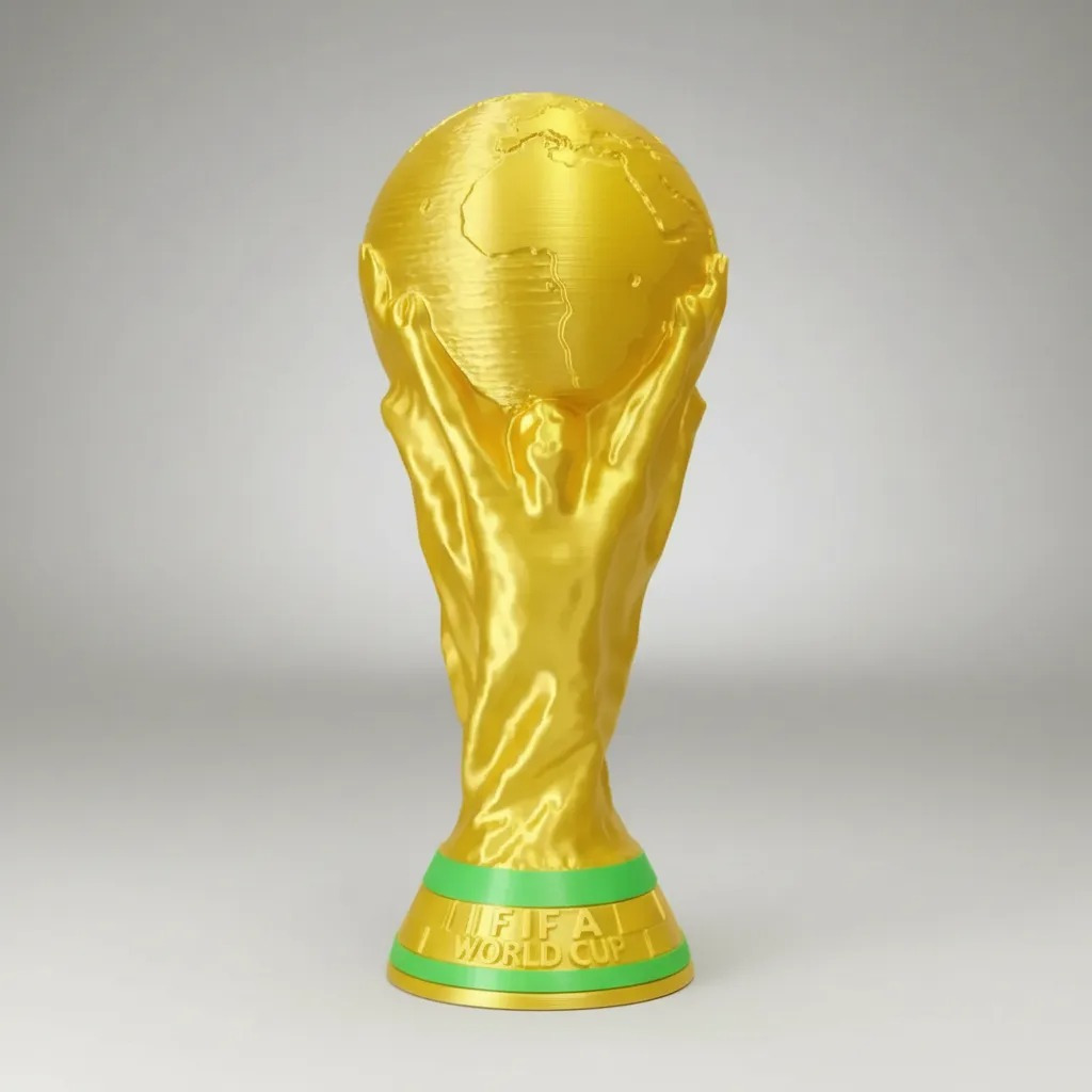 Taça Copa Do Mundo Fifa Tamanho Real Rica Em Detalhes Amarelo