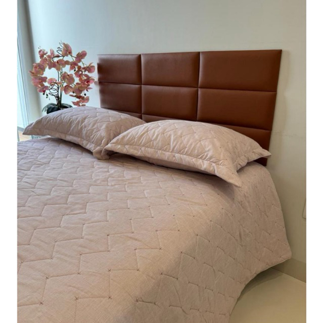 kit Até 15 Cabeceira Courino Qualidade Premium Cama Box Casal Queen King Modulada 45cmx20cm Quarto em Oferta na Shopee