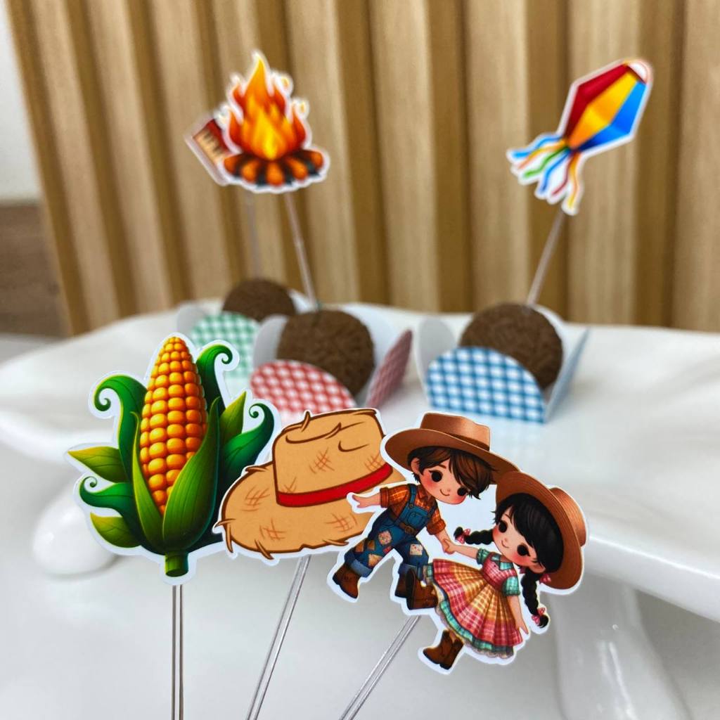 KIT TOPPER PARA DOCINHO FESTA JUNINA-PRONTA ENTREGA- TAGS TOPO DOCINHO LEMBRANÇINHA DE FESTA JUNINA- FESTA ARRAIÁ