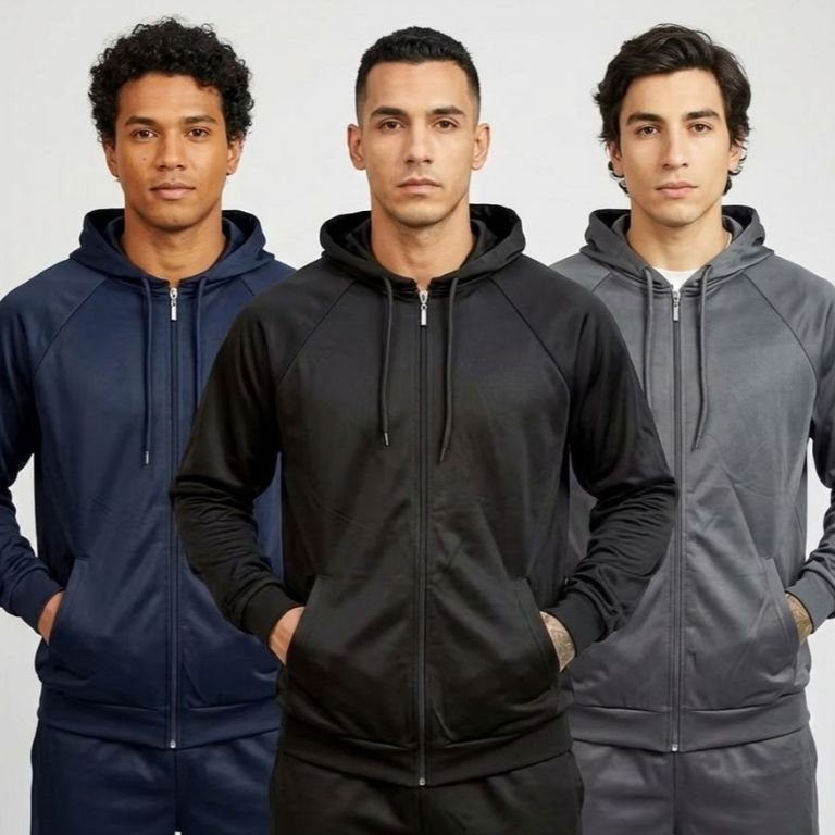 Blusa de Frio Com Touca Corta Vento Forrada Com Blusa Com Ziper E Bolsos Jaqueta de Frio