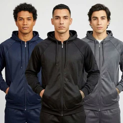 Blusa de Frio Com Touca Corta Vento Forrada Com Blusa Com Ziper E Bolsos Jaqueta de Frio