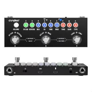 Pedaleira Cuvave Cube Baby M-vave Pedal Efeito Preto Sinco Distorção IR em Oferta na Shopee
