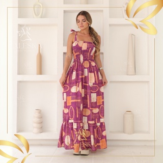 Vestido Feminino Longo elegante festa Geométrico tecido duna premium ENVIO IMEDIATO Natal Formatura em Oferta na Shopee