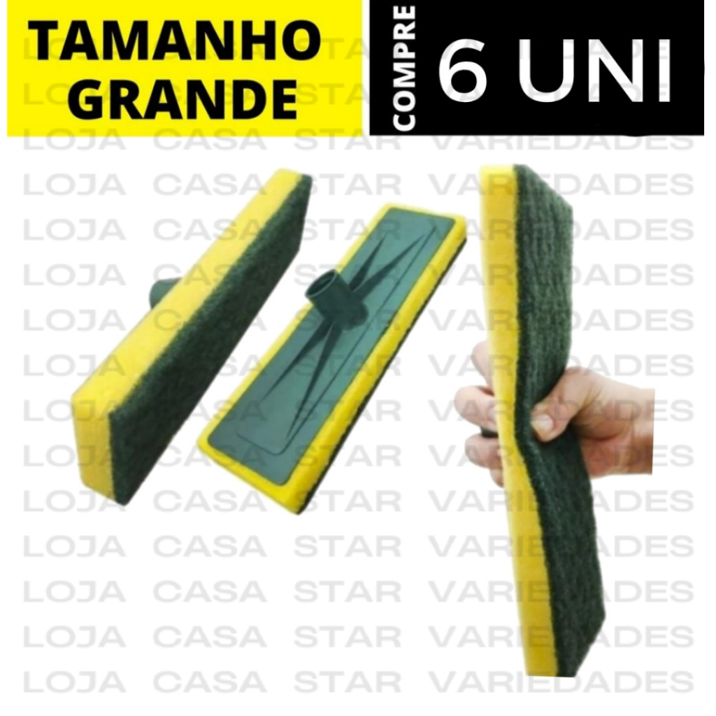 kit lava azulejo esfregão rodo abrasivo esponja piso esfregao  limpeza pesada rodo esfregões limpa chão