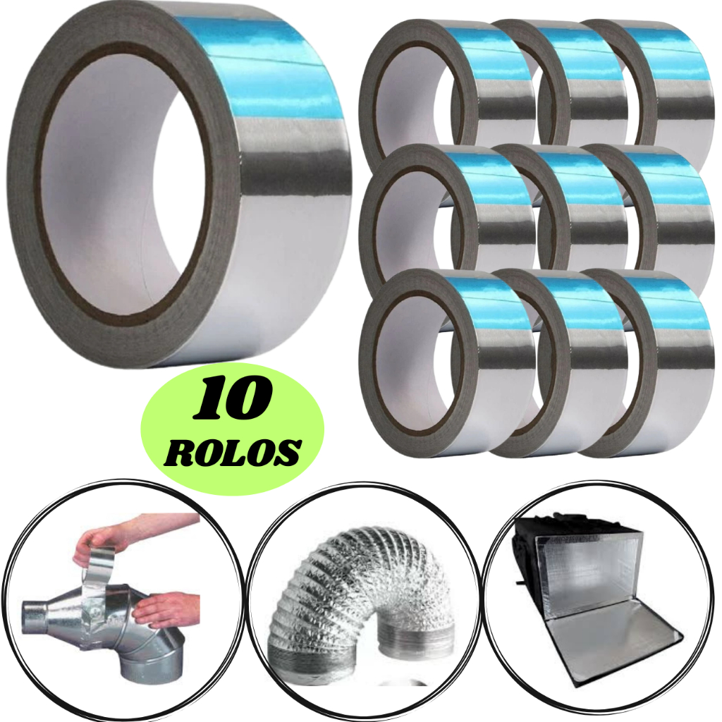 10 FITA ALUMINIZADA 300 METROS, AR CONDICIONADO, CAIXA DE ISOPOR, MANTA TERMICA, LINHA PREMIUN em Oferta na Shopee