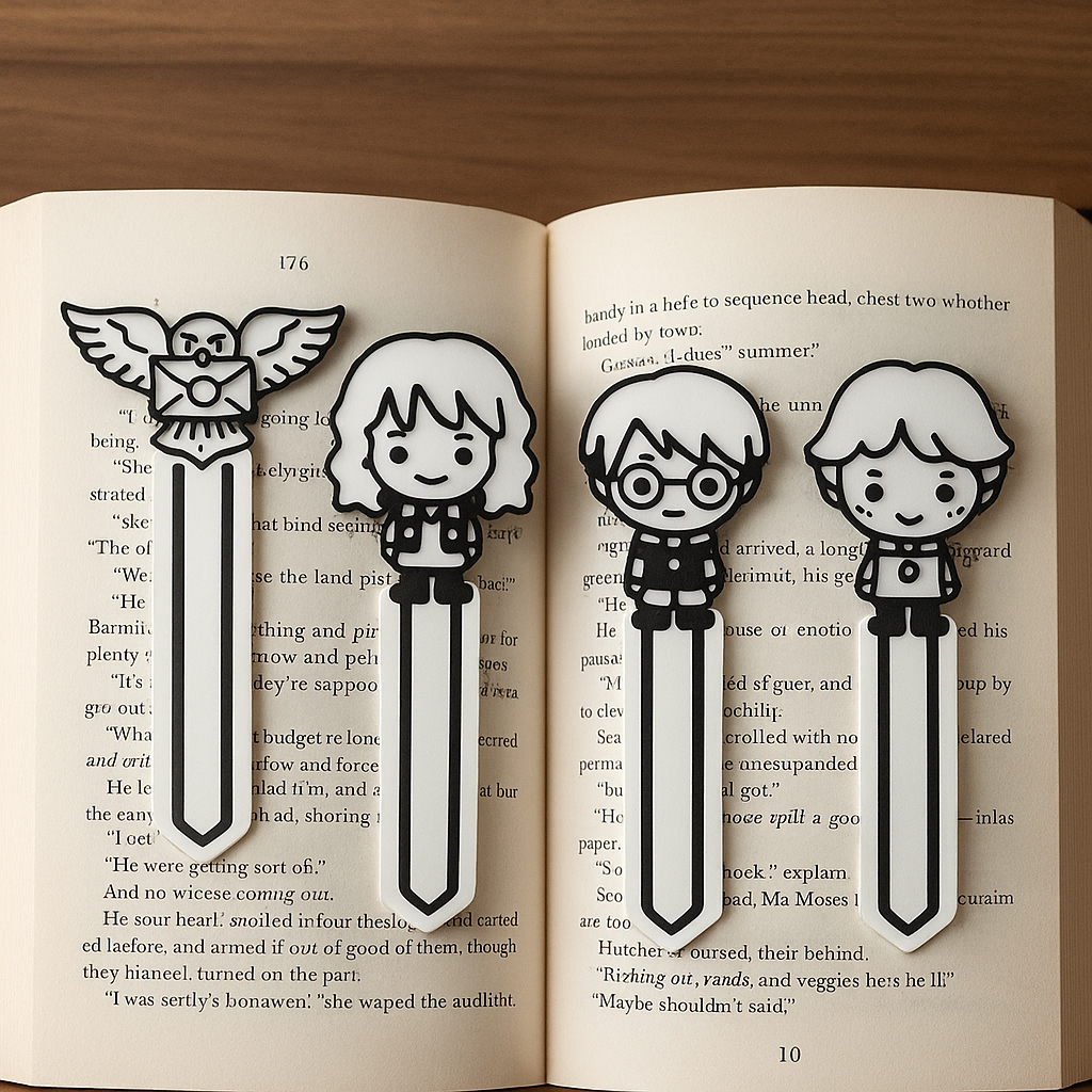 Kit Marcadores De Página 3D Premium | Vários Modelos Temáticos (Kits 4, 8, 12 ou Unidade)