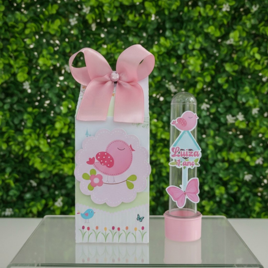 Kit Festa Jardim Encantado | 20 Personalizados do Jardim Encantado | Tubete e Caixa milk Jardim Encantado