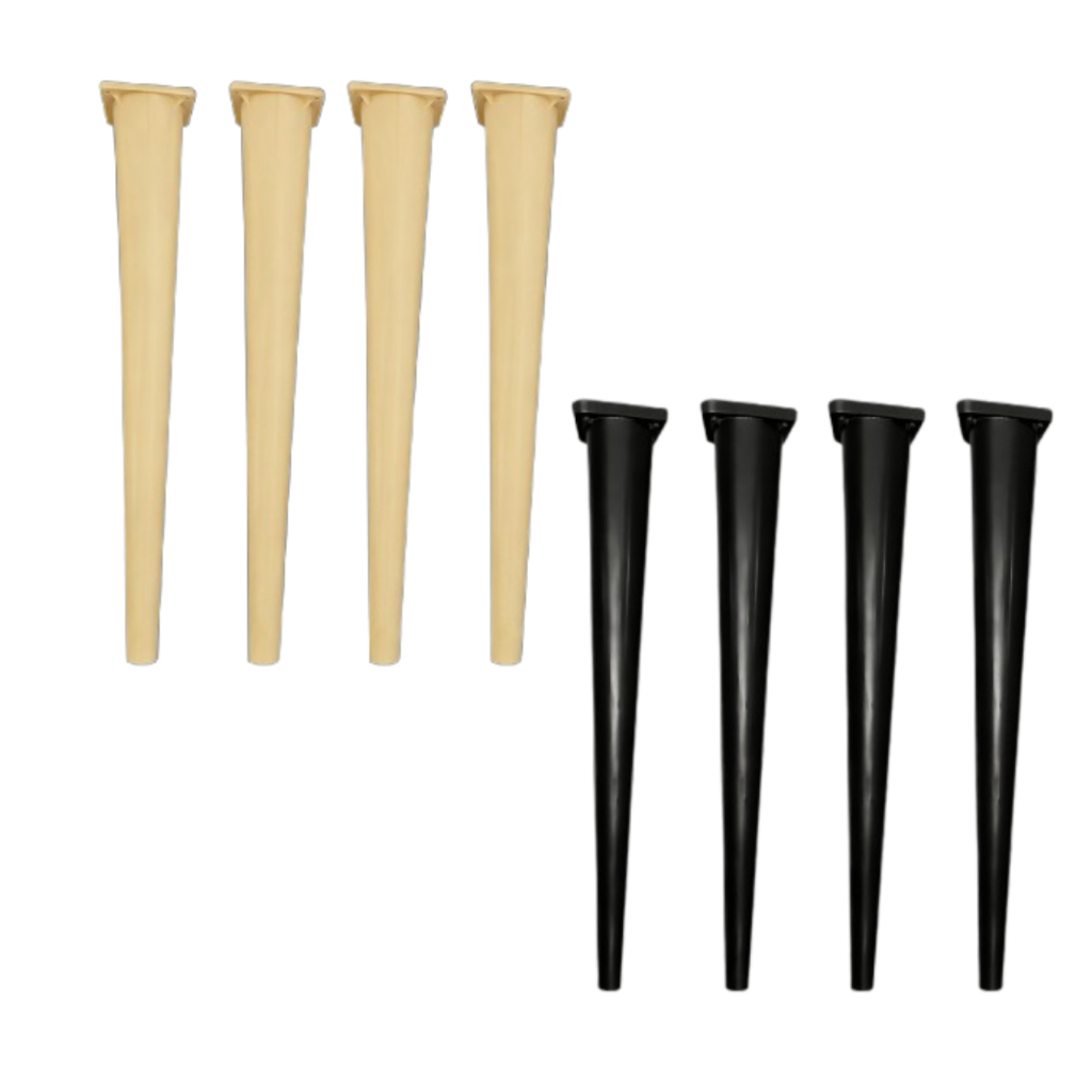 Kit 4 Pés Palito Retro Bege ou Preto 30cm Para Móveis Rack Aparador Mesa Lateral e de Centro em Oferta na Shopee