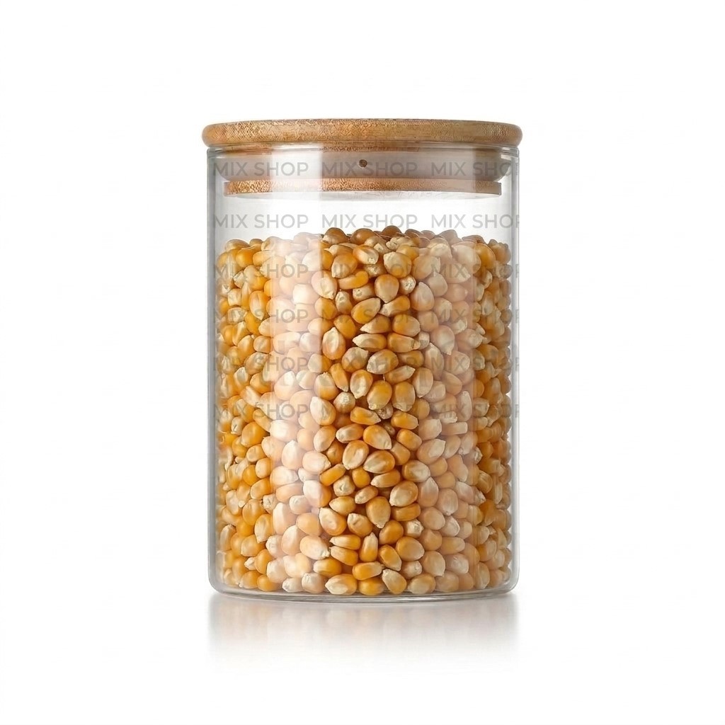 Pote de Vidro com Tampa de Bambu 600ml Hermético Porta Café em Grãos Condimentos Organização Cozinha Premium Minimalista em Oferta na Shopee