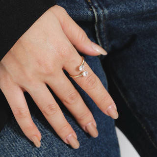 Anel Feminino Ajustável Zircônias Dourado 18k Ou Prata 925 em Oferta na Shopee